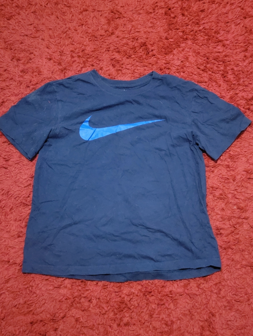 Blue Nike tee swoosh logo tee shirt mens size Medium